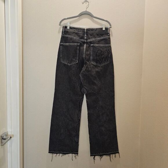 NWOT Revenge Skull Patch Black Jeans   Size 28 - Picture 6 of 11